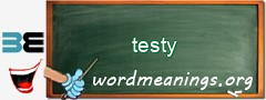 WordMeaning blackboard for testy